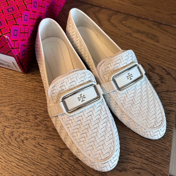 NWT! NEW! Tory Burch Georgia Loafers - Intrecciato Goat Leather Braided Accents - Picture 3 of 10